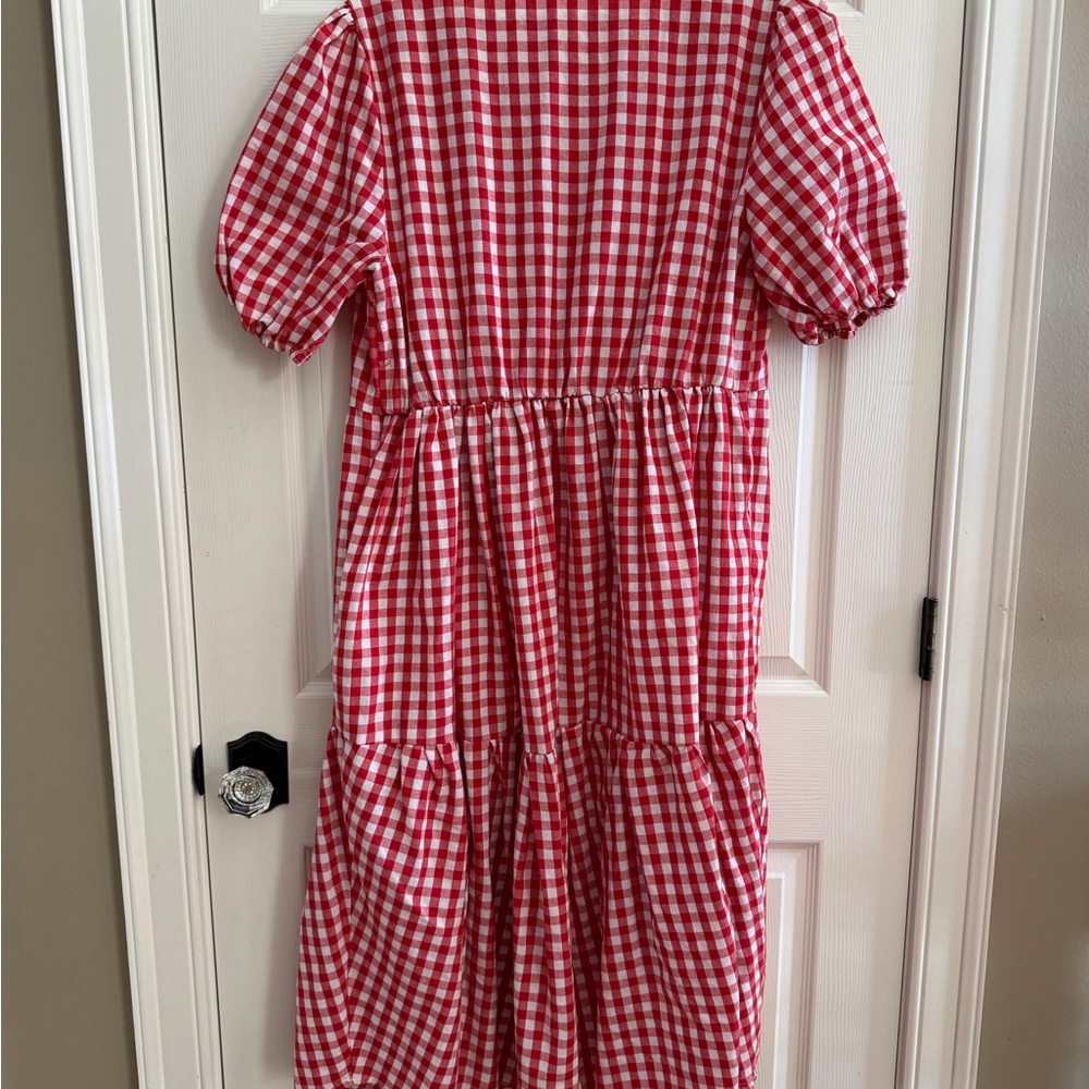 Game Day! Red and White Gingham Dress with Pockets! - Picture 5 of 10